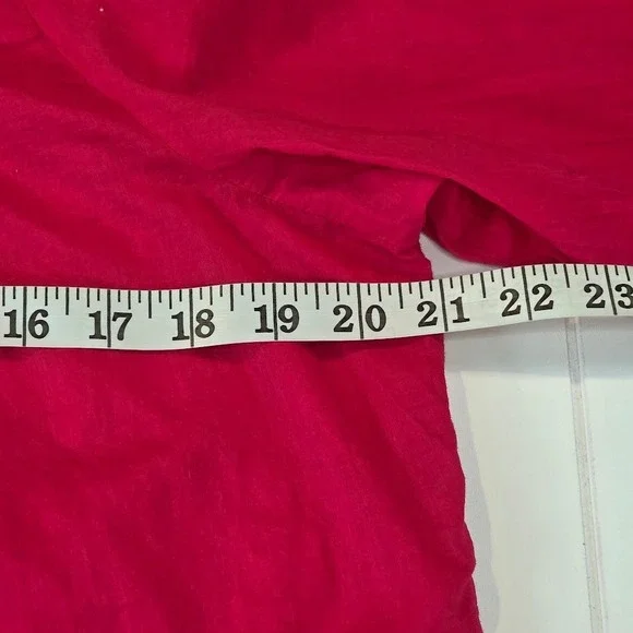 Johnny Was Women's Size M Tunic Fuchsia Pink Floral Embroidered Boho Cotton Top - Picture 8 of 9